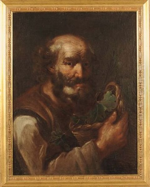 Contadino Con Cesto Oil Painting by Bernhard Keil, Monsu Bernardo