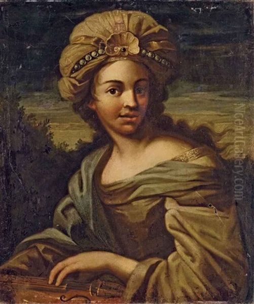 Un Patre (+ Une Musicienne; Pair) Oil Painting by Bernhard Keil, Monsu Bernardo