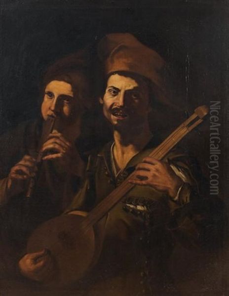 Les Musiciens Oil Painting by Bernhard Keil, Monsu Bernardo