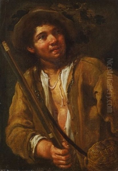 Junger Bauer Oil Painting by Bernhard Keil, Monsu Bernardo