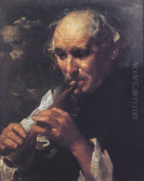 Le Joueur De Flute Oil Painting by Bernhard Keil, Monsu Bernardo