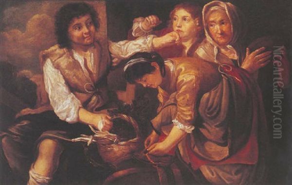 Allegorie Du Toucher Oil Painting by Bernhard Keil, Monsu Bernardo