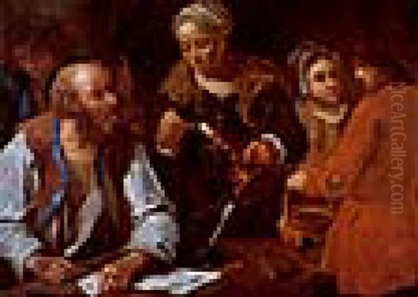 La Sigillatura Della Lettera Oil Painting by Bernhard Keil, Monsu Bernardo