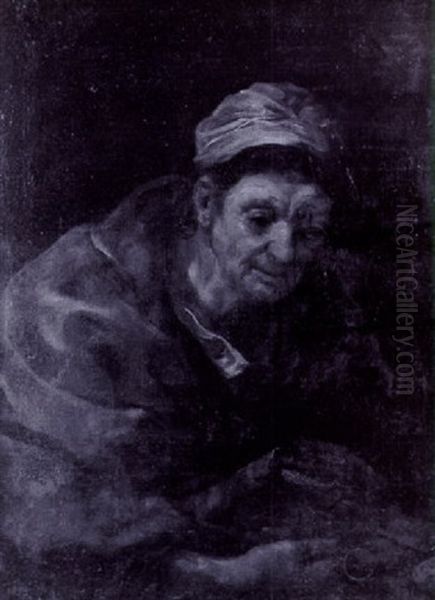 Portrait D'une Vieille Femme Lisant Un Livre Oil Painting by Bernhard Keil, Monsu Bernardo