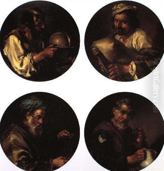 Personifications Of The Senses Oil Painting by Bernhard Keil, Monsu Bernardo