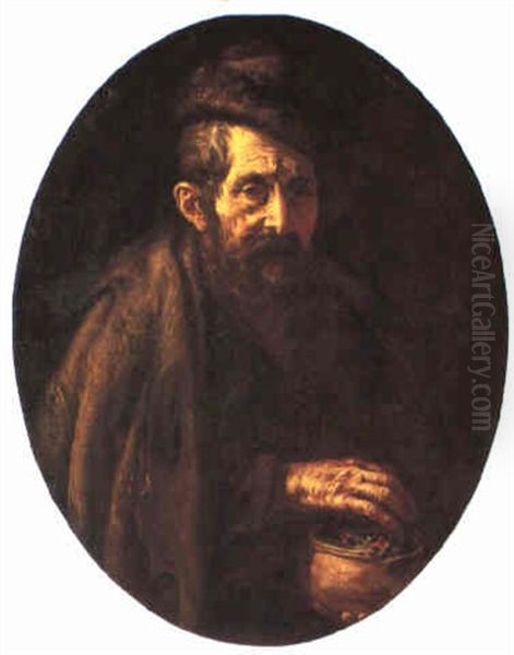 Personification Of Winter Oil Painting by Bernhard Keil, Monsu Bernardo