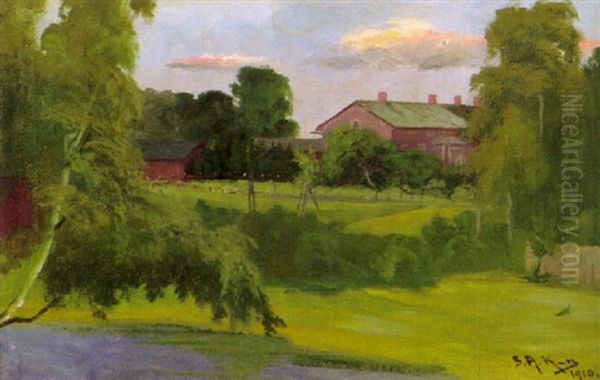 Vanha Tila Oil Painting by Sigfrid August Keinanen