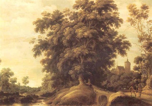 Cavalier Aux Abords D'une Ville Oil Painting by Alexander Keirincx