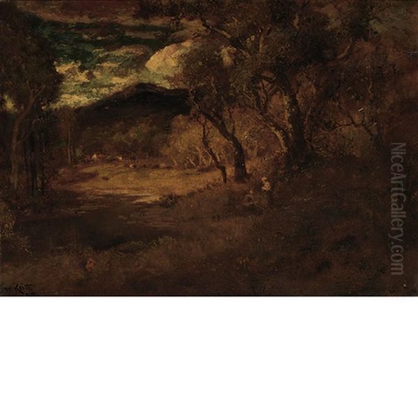 Edge Of The Woods Oil Painting by William Keith