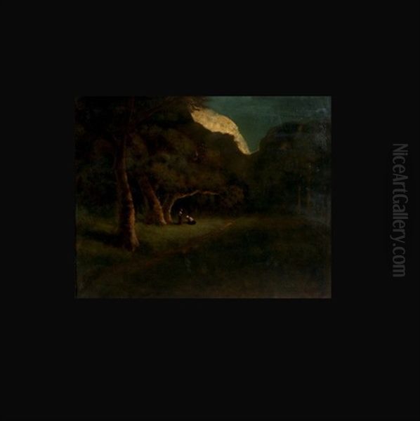 Evening At The Glen Oil Painting by William Keith