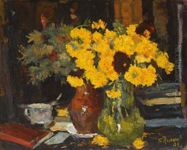 Still Life Oil Painting by Petr Ivanovich Kelin