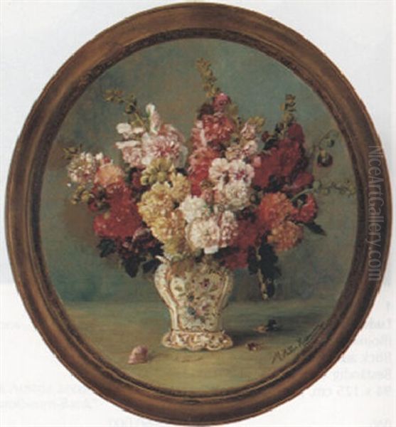 Blumenstilleben Oil Painting by Marie Keller-Hermann
