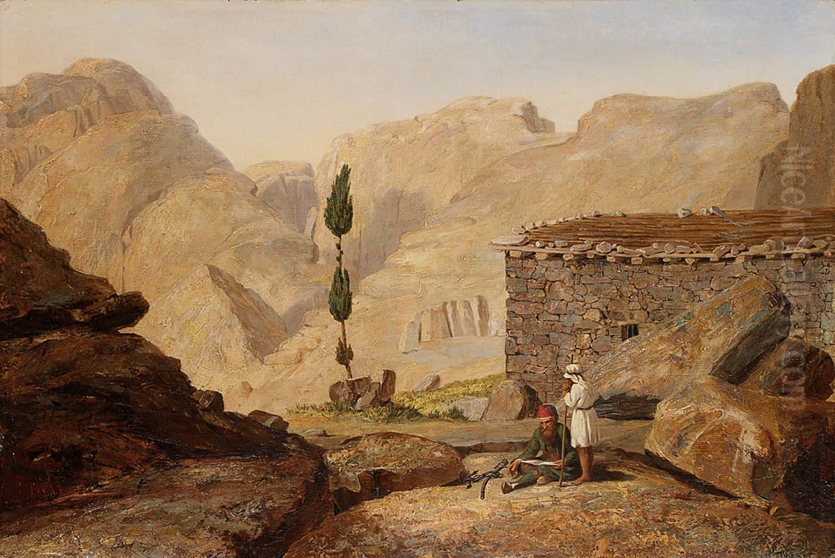 The Top Of Mount Sinai With The Chapel Of Elijah Oil Painting by Miner Kilbourne Kellogg