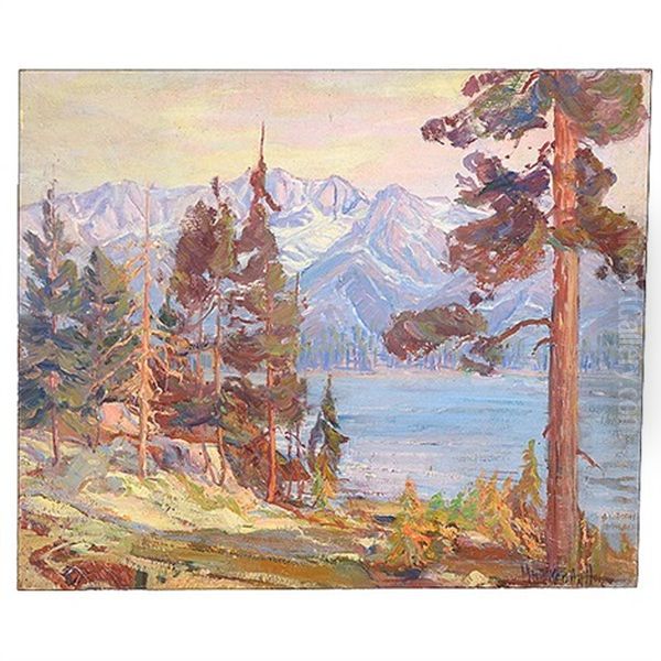 Mammoth Mountain Area Oil Painting by Marie B. Kendall