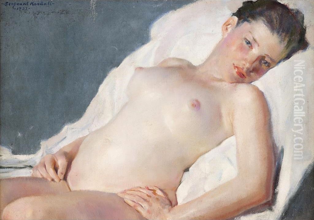 Reclining Nude Oil Painting by William Sergeant Kendall