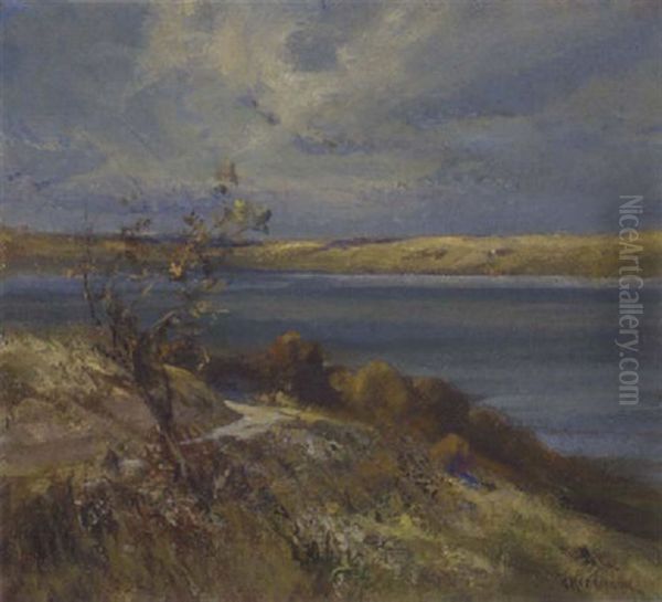 Echo Lake Oil Painting by Augustus Fredrick Kenderdine