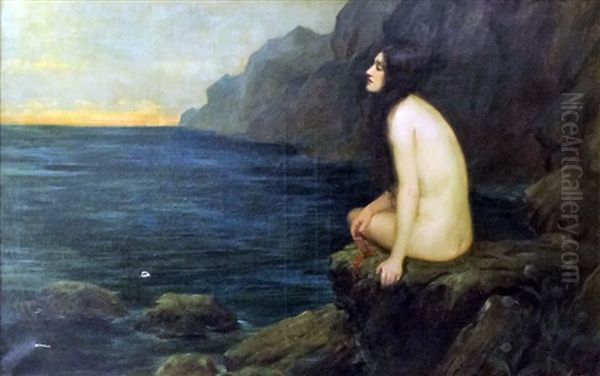 Ariadne On A Rock Oil Painting by Sydney Percy Kendrick