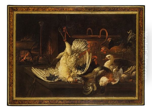 Natura Morta Oil Painting by Jacob van der (Giacomo da Castello) Kerckhoven