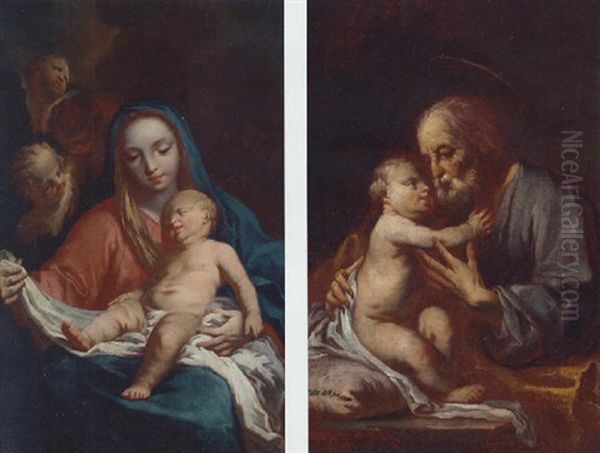 The Madonna And Child Oil Painting by Anton Kern