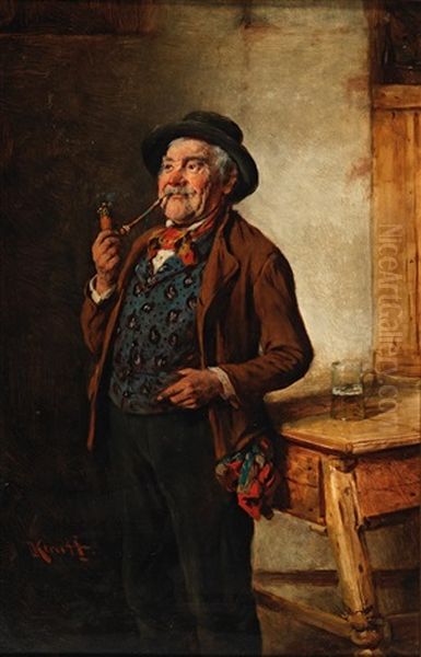 His Public Oil Painting by Hermann Kern