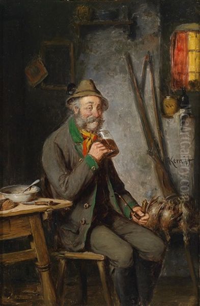 Nach Der Jagd Oil Painting by Hermann Kern
