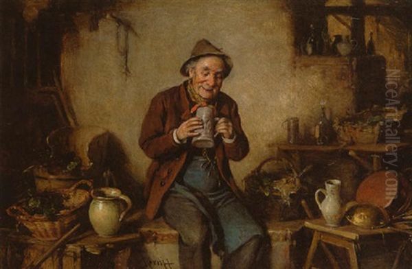 Masliebchen Oil Painting by Hermann Kern