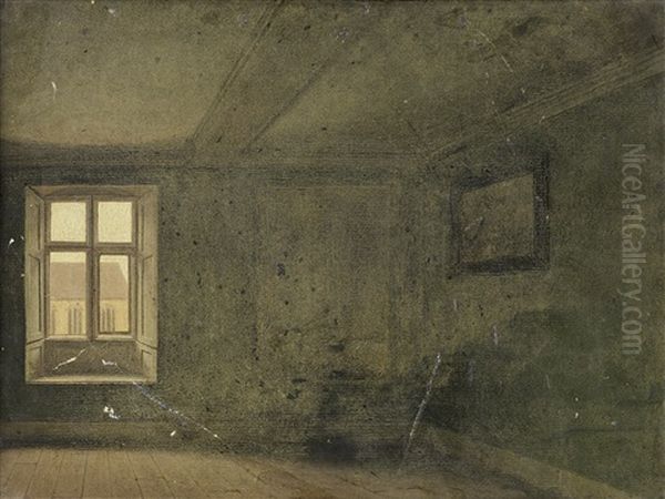 The Inside Of Thomas Kerrich's Room At Magdalen College, Cambridge (+ 2 Others; 3 Works) Oil Painting by Thomas (Rev.) Kerrich