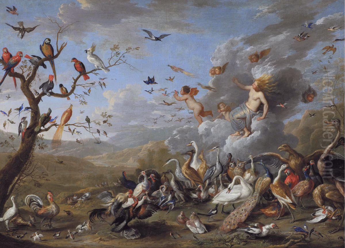 Allegory Of Air Oil Painting by Jan van Kessel the Elder