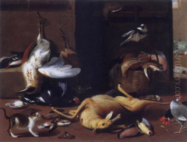 Trophee De Chasse Oil Painting by Jan van, the Younger Kessel