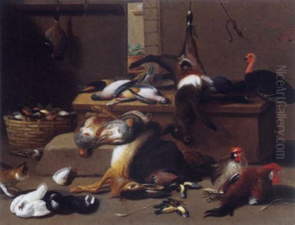 Trophee De Chasse Oil Painting by Jan van, the Younger Kessel