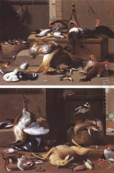 Trophees De Chasse Oil Painting by Jan van, the Younger Kessel