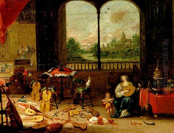 Alegoria Del Oido Oil Painting by Jan van, the Younger Kessel