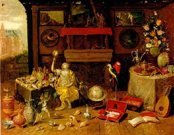 Alegoria De La Vista Oil Painting by Jan van, the Younger Kessel