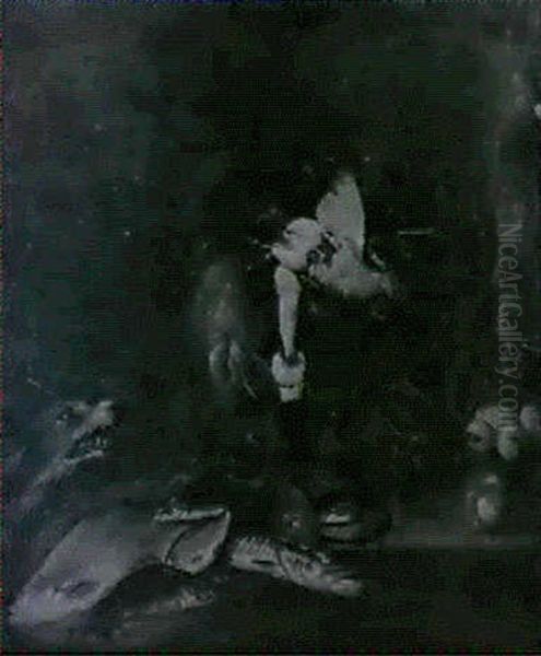 Nature Morte Aux Poissons Et Au Gibier Oil Painting by Jan van, the Younger Kessel