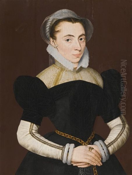 Portrait Of A Lady Oil Painting by Adriaen Thomasz Key