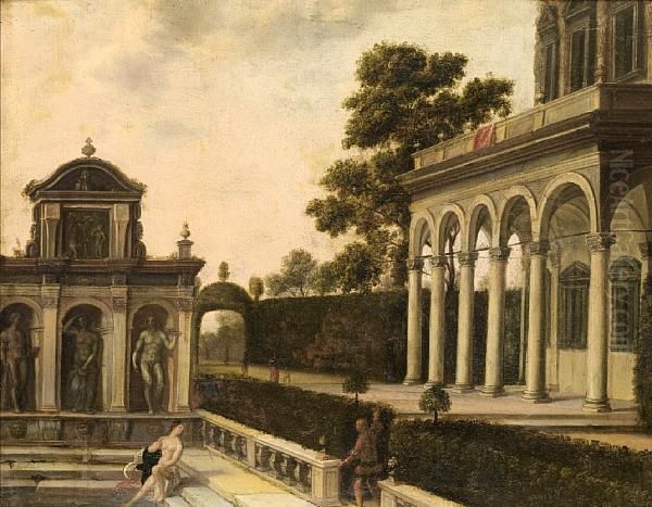 Bathsheba And King David Oil Painting by Johann Wilhelm Baur