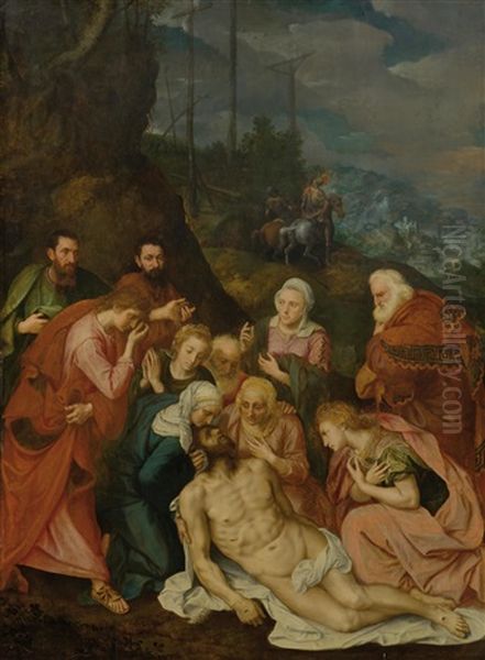 The Lamentation Of Christ Oil Painting by Willem Adriaensz Key
