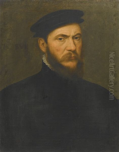 Portrait Of A Bearded Man, Half-length Oil Painting by Willem Adriaensz Key
