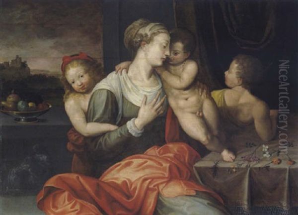 Caritas Oil Painting by Willem Adriaensz Key