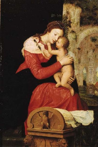 The Rest On The Flight Into Egypt Oil Painting by Willem Adriaensz Key