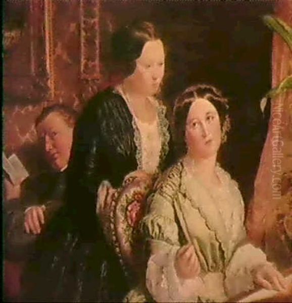 Family Portrait Oil Painting by Ivan Khrutsky