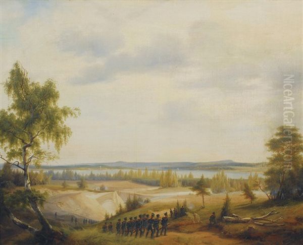 The Prussians And The French Oil Painting by Ferdinand Kiesling