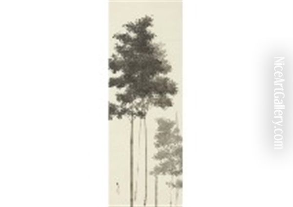 Shin Takamura Oil Painting by Keigetsu Kikuchi