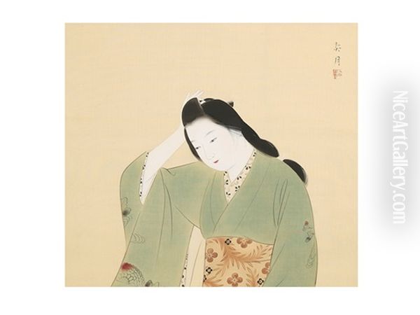Beauty Oil Painting by Keigetsu Kikuchi
