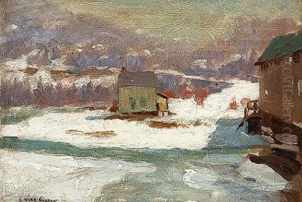 Sunny Day, St. Jovite Oil Painting by Andrew Wilkie Kilgour