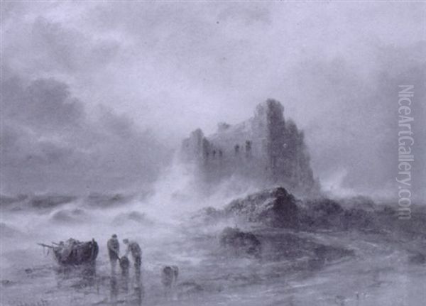 An Old Creche Portel Near Boulogne Oil Painting by Sarah Louise Kilpack