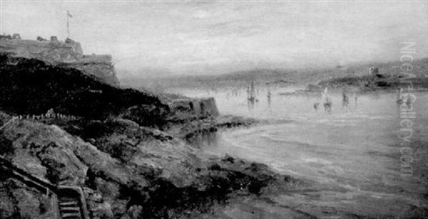 The Citadel, Plymouth Oil Painting by Sarah Louise Kilpack