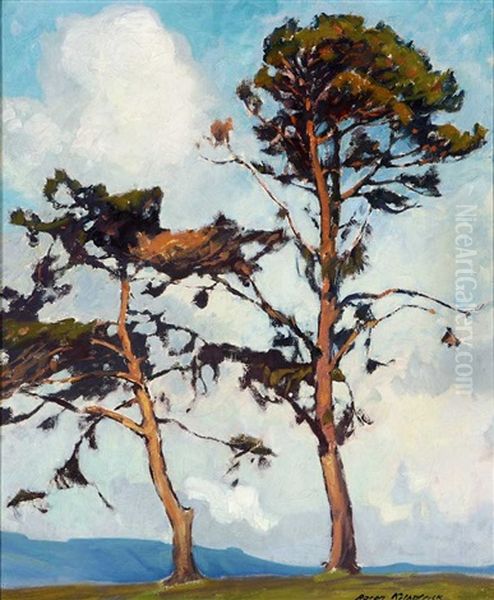 Cambria Pines Oil Painting by Aaron Edward Kilpatrick