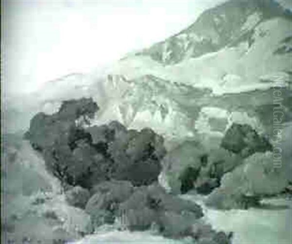 Near Eagle Rock Oil Painting by Aaron Edward Kilpatrick