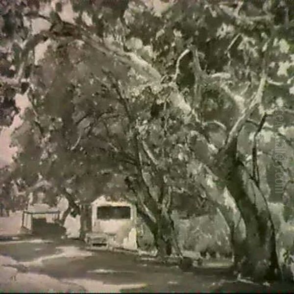 Sycamores And Oaks Oil Painting by Aaron Edward Kilpatrick